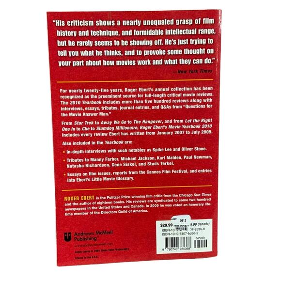 Roger Ebert's Movie Yearbook 2010 by Roger Ebert Paperback Book - Picture 2 of 2